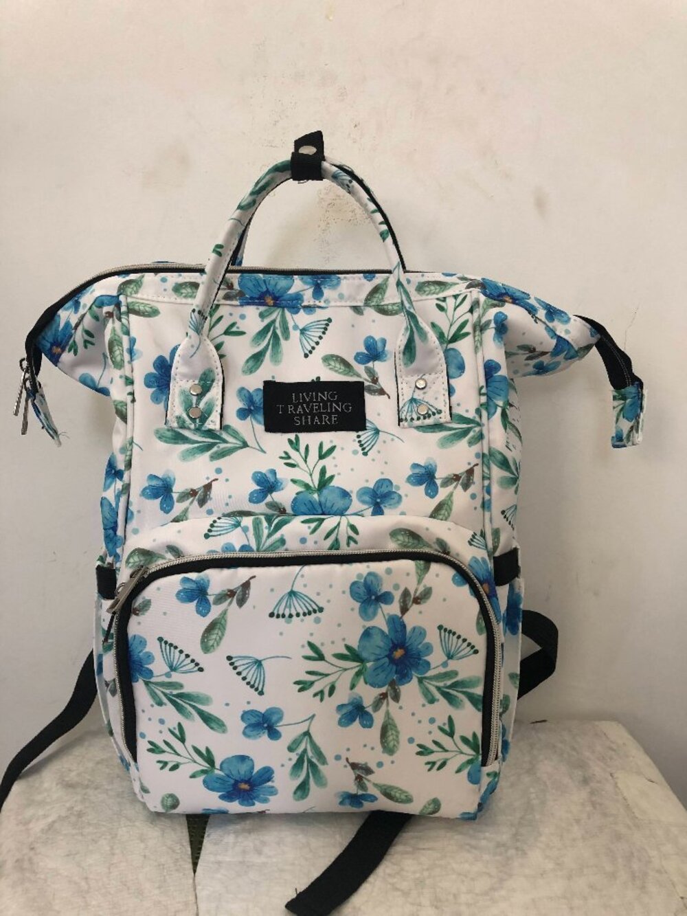 Living Traveling Share Floral Diaper Bag Backpack